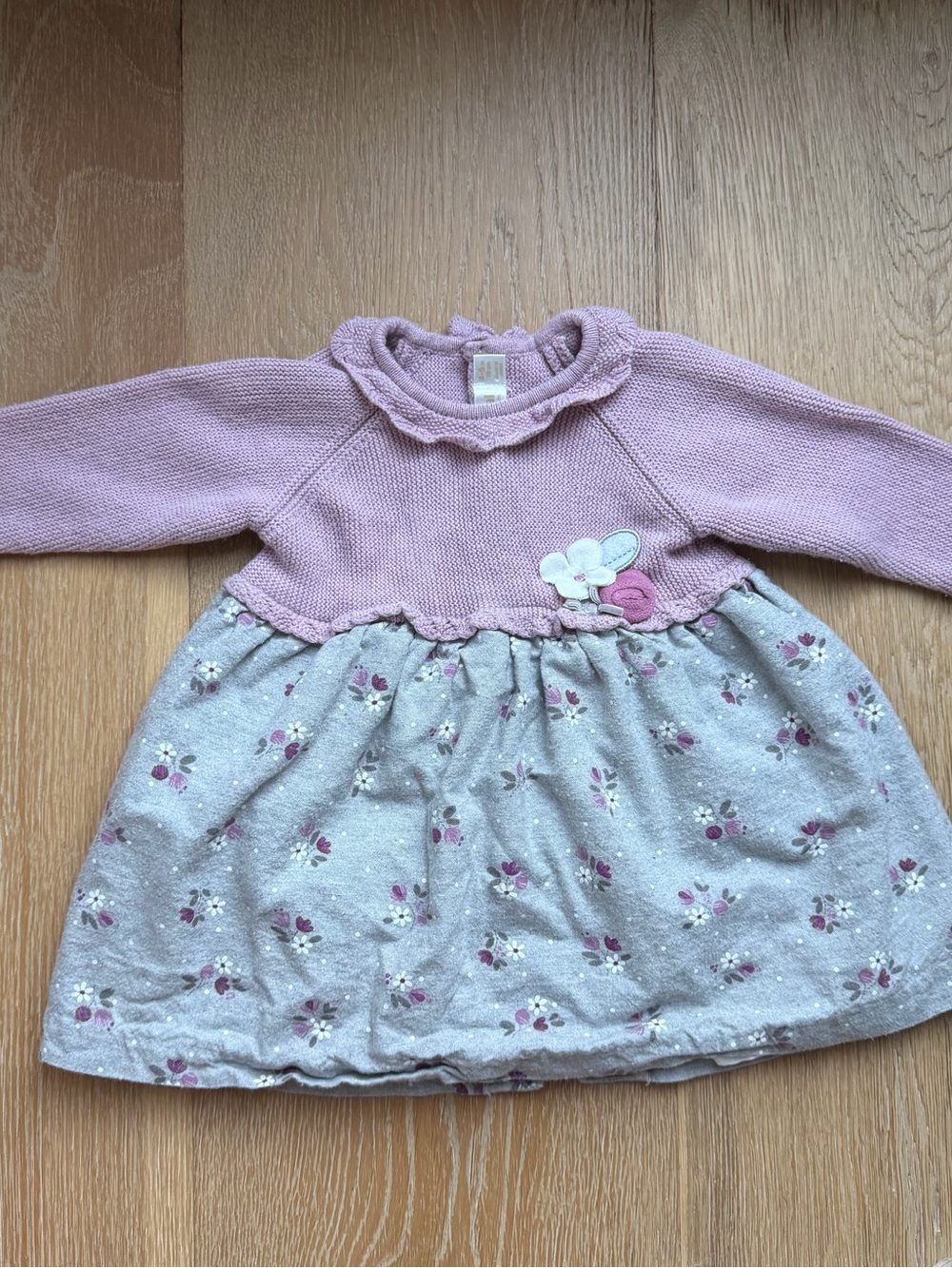 Mayoral Pink Ruffle Knit Baby dress